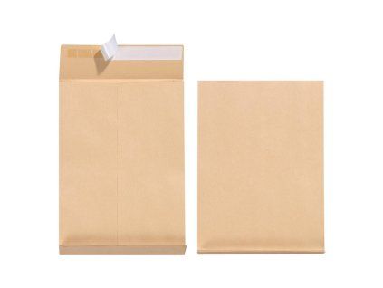 Taška B4 Herlitz s X dnom a odtrhávacou páskou 250 x 353 mm 130g hnedá 5ks
