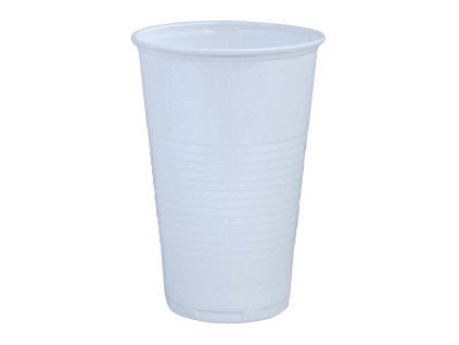 Poháre plastové 500 ml biele (50 ks)