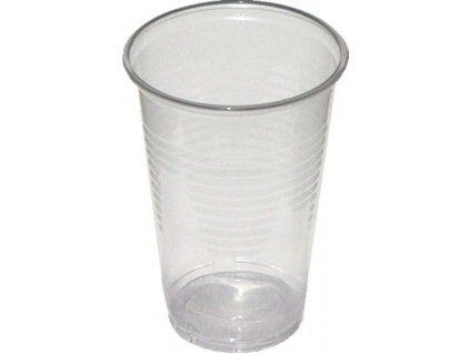 Poháre plastové 200 ml priehľadné 100% recykel (100 ks)