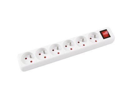 Predlžovací kábel Office Products so 6 zásuvkami s vypínačom 1,5m