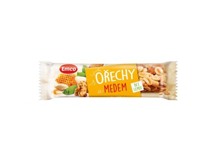 Tyčinka Emco bez lepku 35 g Orechy a med