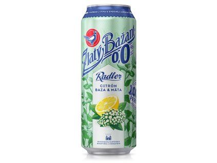 Zlatý Bažant 0% nealko radler 6 x 0,5 ℓ Citrón Baza Mäta plechovka
