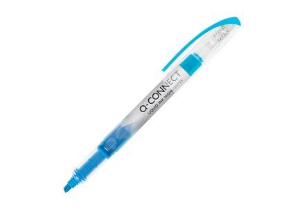 Zvýrazňovač Q-CONNECT Liquid Ink modrý
