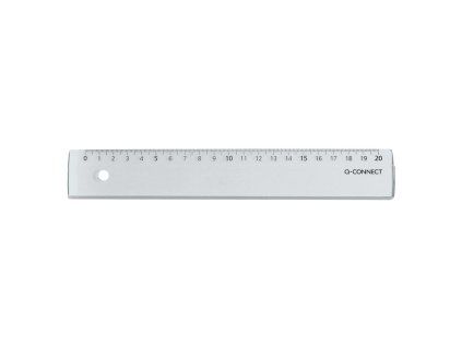 Pravítko Q-CONNECT 20cm transparentné