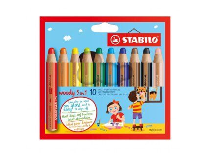 Farbičky STABILO woody 3 in1 10ks