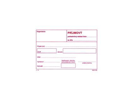 Príjmový pokladničný doklad bez DPH, samoprepis, A6