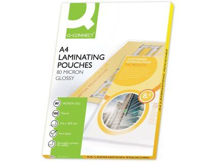 Laminovacie fólie Q-CONNECT 216x303 A4 80mic