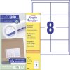 Etikety univerzálne 97x67,7mm Avery A4 100 hárkov