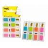 Záložky Post-it Index,úzke 11.9 mm x 43.2 mm,priesvitné,mix farieb 4 ks v balení