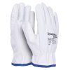 Rukavice pracovné celokoženné DONAU SAFETY biele veľ. 10/XL