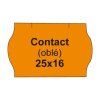 Etikety CONTACT 25x16 mm, oranžové oblé