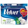 Toaletný papier 3-vrstvový VELVET Aloe Vera 100% celulóza 17m (24ks)