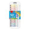 Temperové farby KEYROAD 12x12ml, v balení so štetcom, mix farieb metalické a neonové