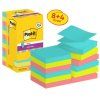 Silný samolepiaci Z-bloček Post-it,76 mm x 76 mm, 90 lístkov v bločku, Cosmic, 12 bločkov v balení