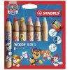 Farbičky STABILO woody 3 in 1 Paw Patrol so strúhadlom 6 ks