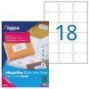 Etikety laser 63,5x46,6mm Agipa A4 100 hárkov