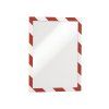 Samolepiaci Duraframe Security A4, červeno-biely, bal.2 ks