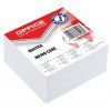Bloček kocka OFFICE PRODUCT poznámkový lepený biely, 85 x 85 x 40 mm